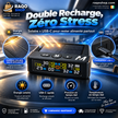 Système TPMS Solaire 4 Pneus – Surveillance Pression & Température en Temps Réel + 4 Capteurs Sans Fil