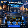 Système TPMS Solaire 4 Pneus – Surveillance Pression & Température en Temps Réel + 4 Capteurs Sans Fil