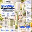 La Brosse Maline™ 5-en-1 RAQO – Nettoyage Gourdes, Verres, Pailles & Couvercles