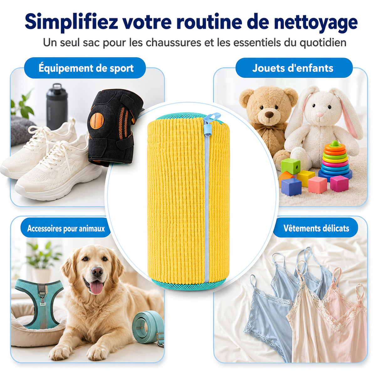 Sac de Lavage pour Chaussures en Machine 👟 | Protection Sneakers Machine à Laver – Réutilisable