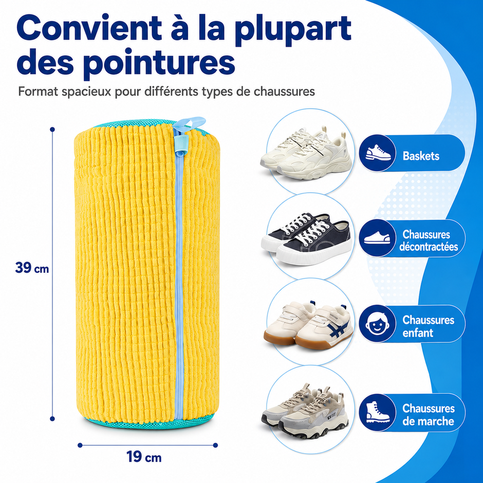 Sac de Lavage pour Chaussures en Machine 👟 | Protection Sneakers Machine à Laver – Réutilisable