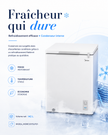 MIDEA Congélateur Horizontal 142 L Blanc – MDRC207SLF01