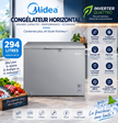 MIDEA Congélateur Horizontal 294 L Silver Inverter Quattro R600A – MDRC407FZG43NGG