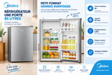 MIDEA Réfrigérateur 1 Porte 85 L Silver – MDRD133FGG50