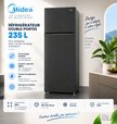 MIDEA Réfrigérateur Double Portes 235 L Inverter Noir-Gris – MDRT333FGF28