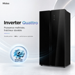 MIDEA Réfrigérateur Américain Side by Side 555 L Noir Miroir – Inverter Quattro – MDRS710FGF63