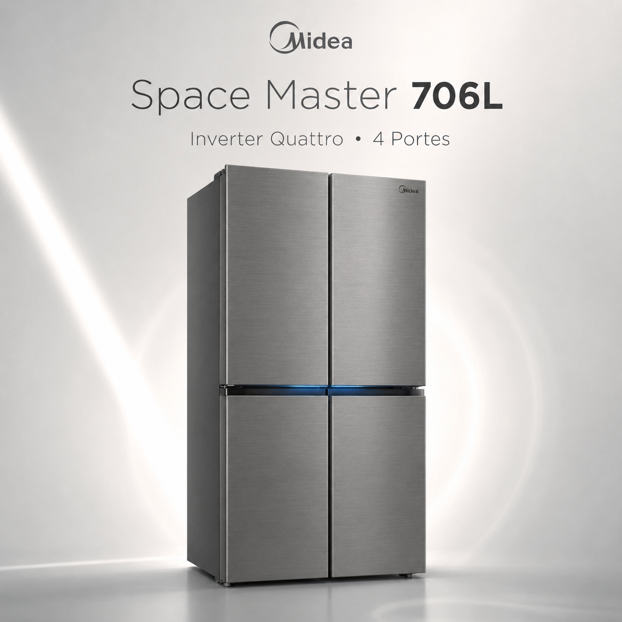 MIDEA Réfrigérateur 4 Portes 706 L Space Master Inverter Quattro – Gris – MDRM923CIH46M
