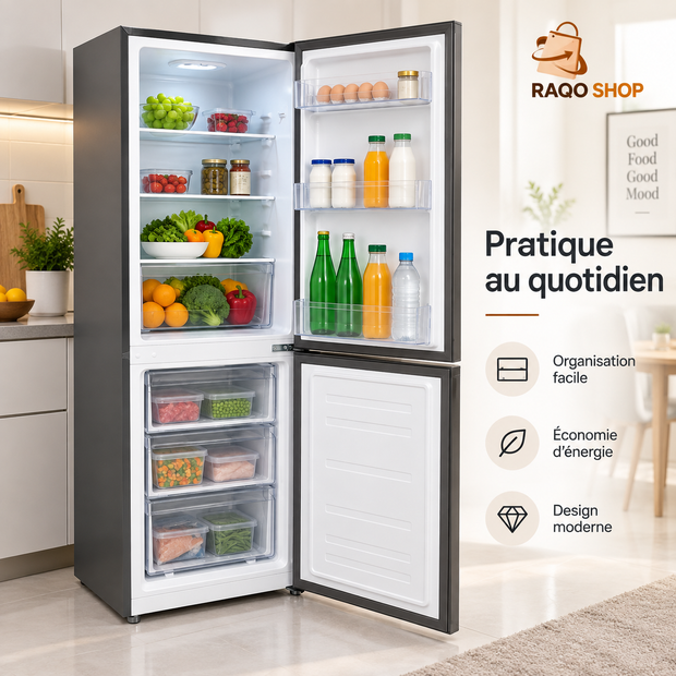 Réfrigérateur Combiné NASCO 170L – SNASD2-250