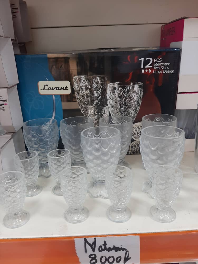 Ensemble de 12 Verres Transparents 