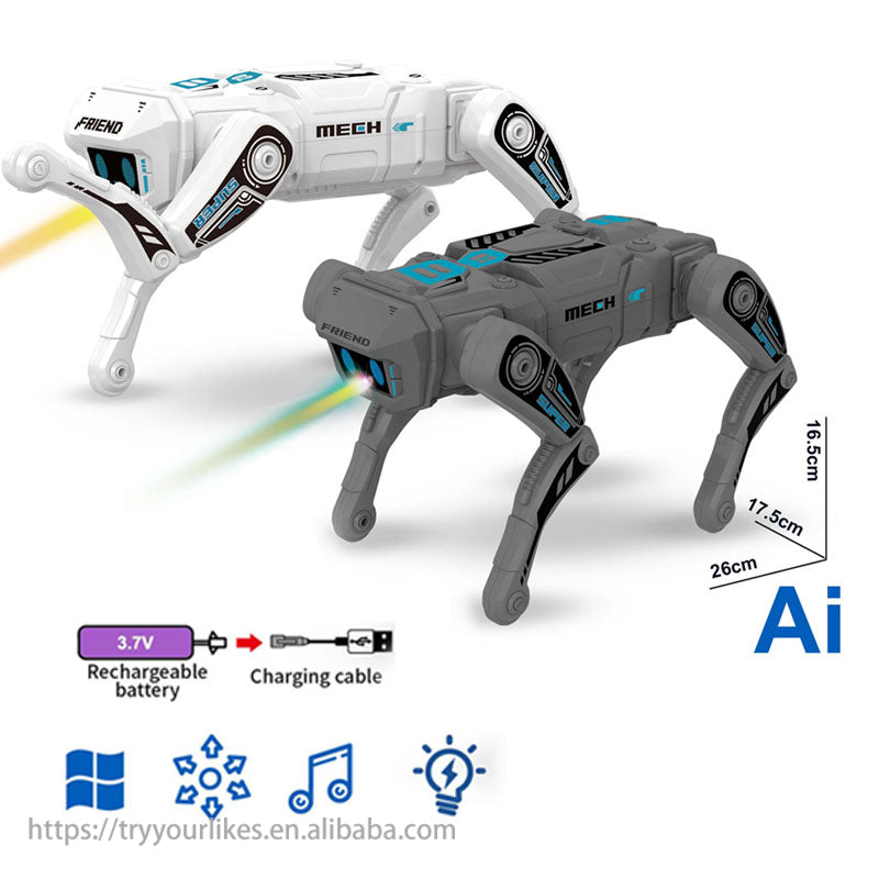 Chien Robot Intelligent avec Commande Vocale & Mouvements