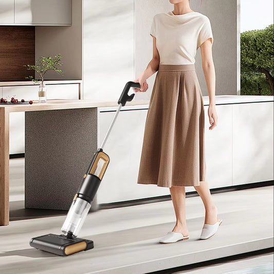 Balai Aspirateur Cyclonique 2 en 1 – Nettoyage Sec & Humide, Léger et Puissant