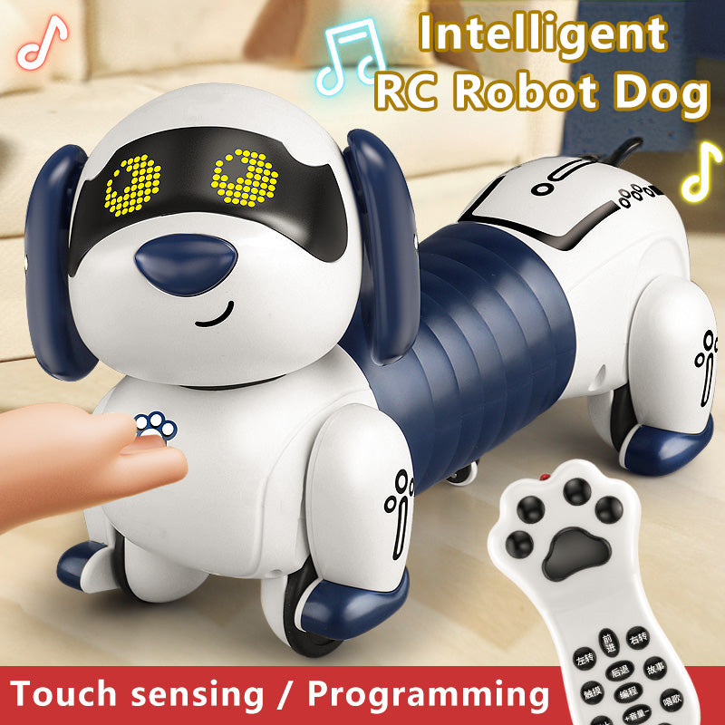 Robot Chien Télécommandé pour Enfants avec Lumières & Musique