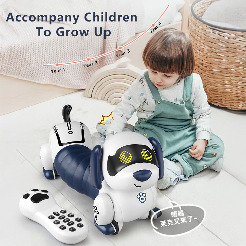 Robot Chien Télécommandé pour Enfants avec Lumières & Musique