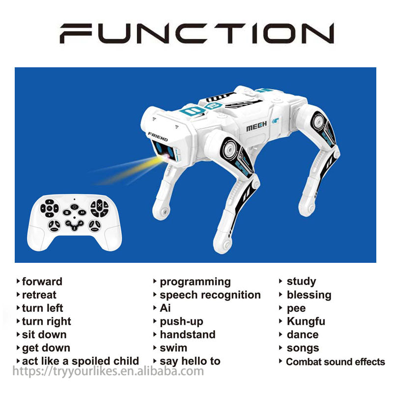 Chien Robot Intelligent– Jouet Éducatif Interactif avec Commande Voix & Mouvement Mécanique | Robot Dog 2026