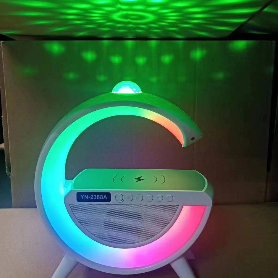 Haut-Parleur Bluetooth en Forme de G avec Lampe LED 