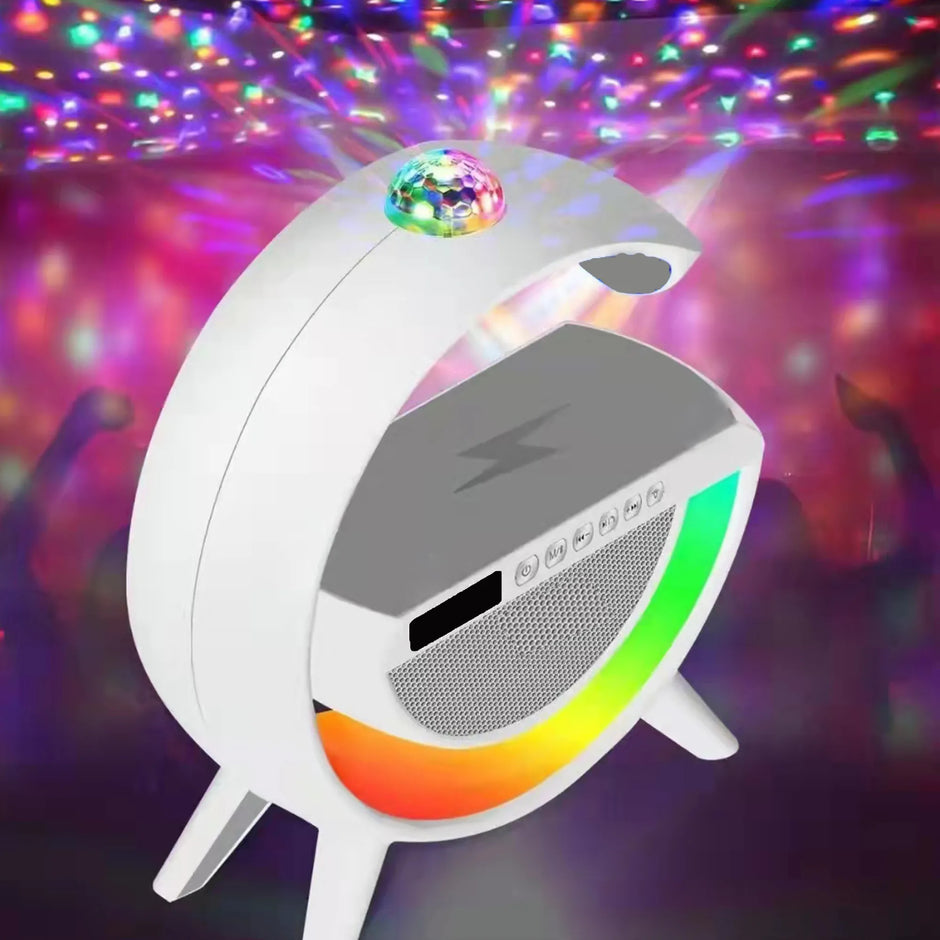 Haut-Parleur Bluetooth en Forme de G avec Lampe LED profil