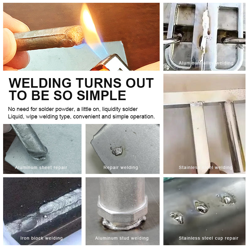 Baguette de Soudure Universelle Basse Température  – Réparation Cuivre, Fer, Aluminium & Acier Inoxydable 🔥🔧