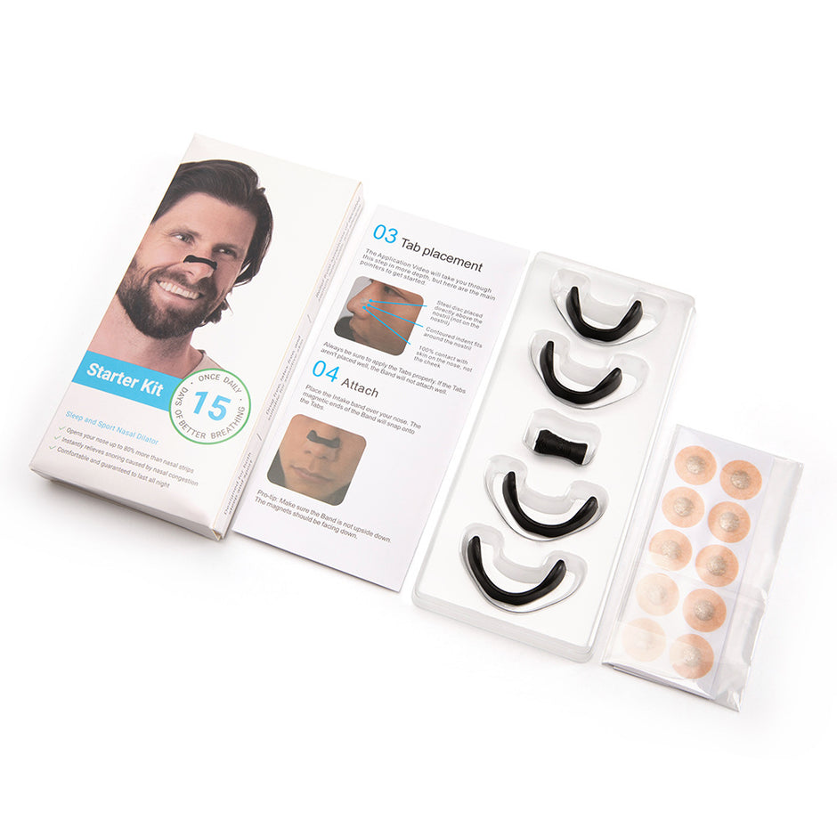 Kit de Bandes Nasales Magnétiques – 4 Pinces de Taille pour une Respiration Libre et Confortable