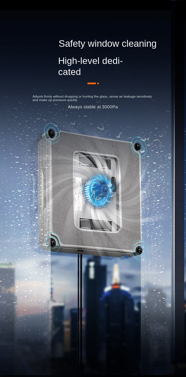 Robot Lave-Vitre Ultra-Mince 5 cm – App Smart & Double Tension