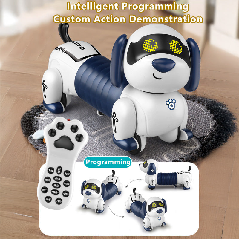 Robot Chien Télécommandé pour Enfants avec Lumières & Musique