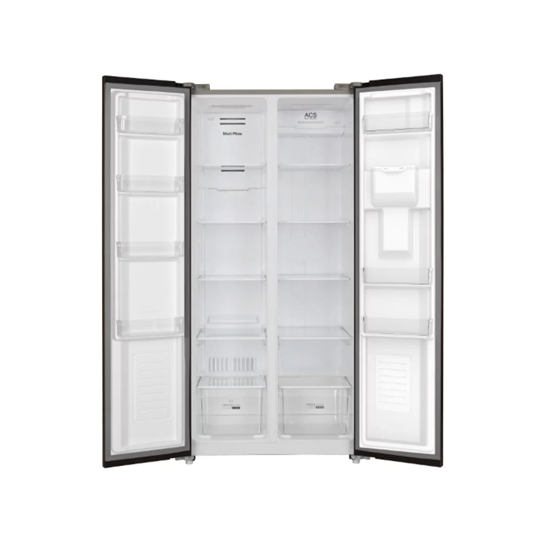Intérieur du Réfrigérateur Américain NASCO 425L avec Distributeur d’Eau – SNASF2-62,V1WD