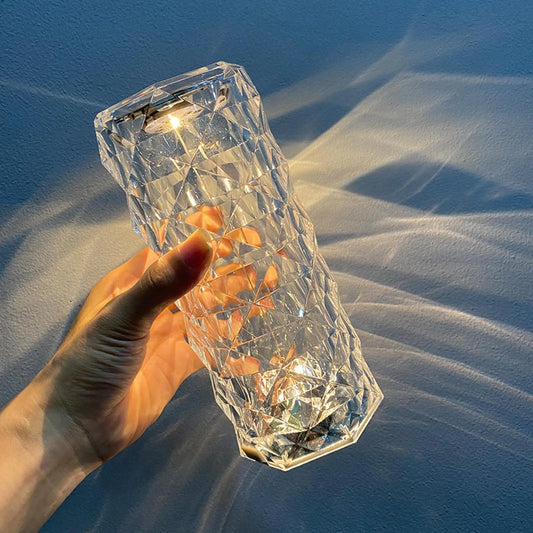 veilleuse lampe tactile à chargement en cristal avec music baffle