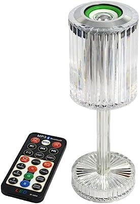 Lampe Cristal Tactile Bluetooth avec Haut-Parleur & Télécommande