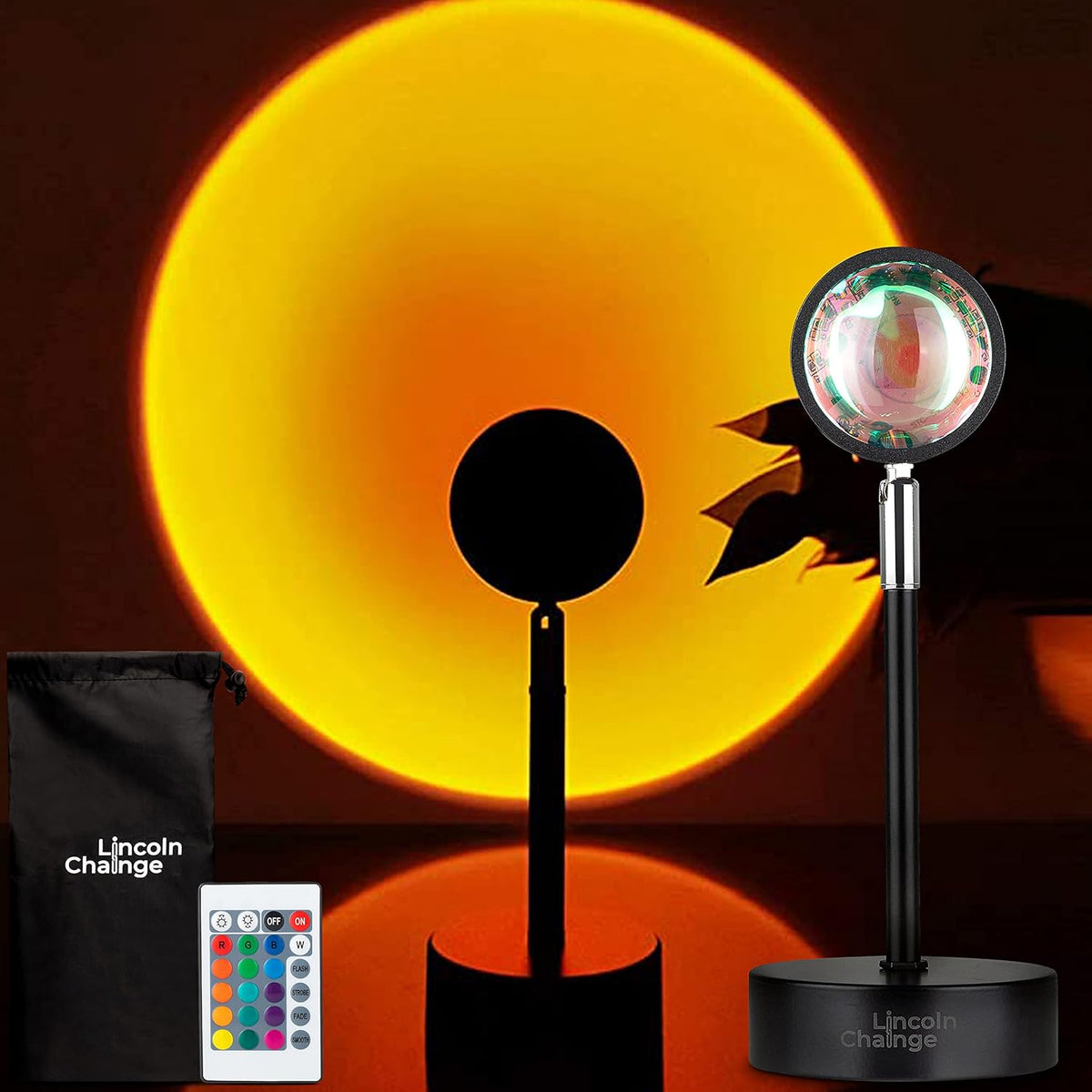 Lampe Projecteur Coucher de Soleil vue de face