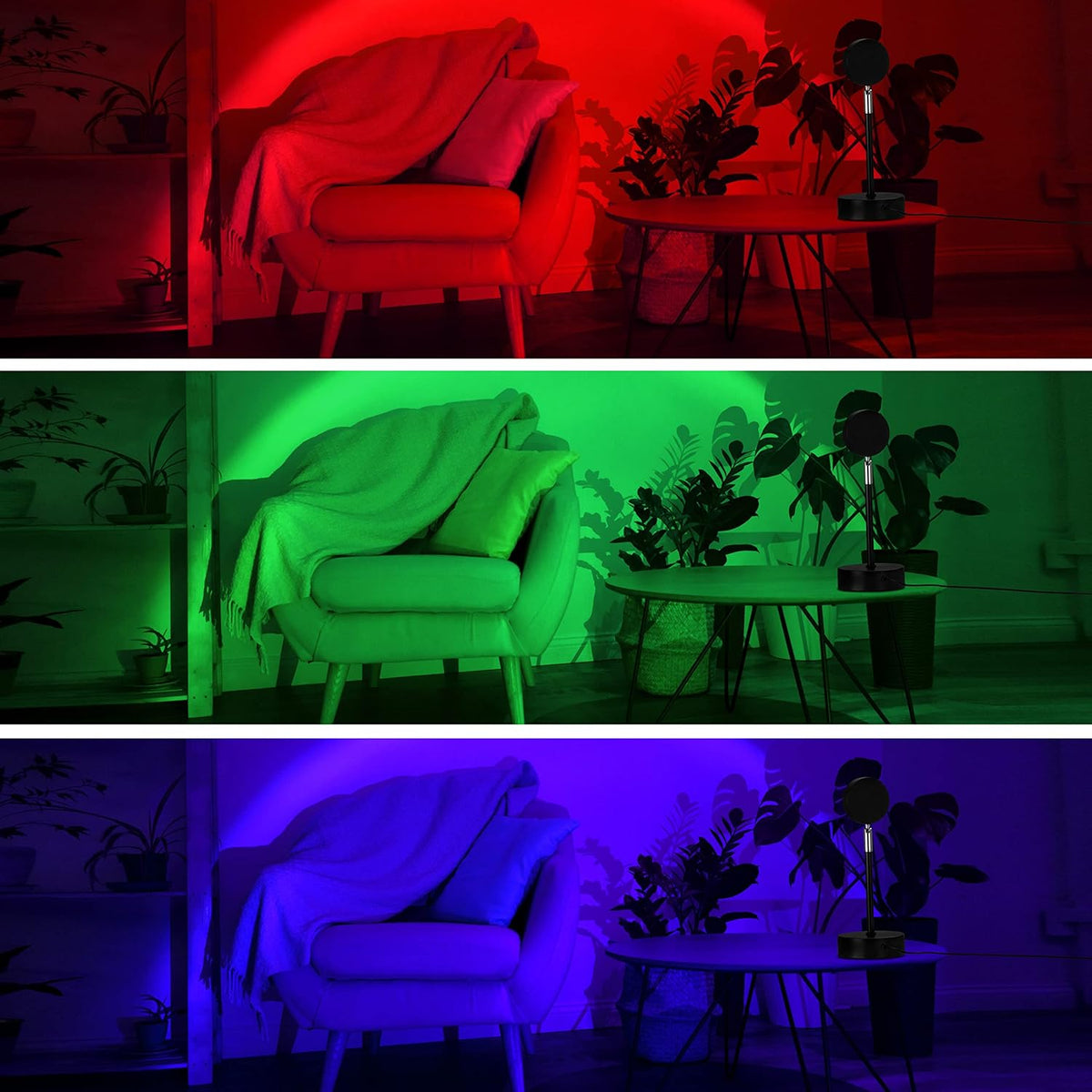 Lampe Projecteur Coucher de Soleil sur 3 couleurs