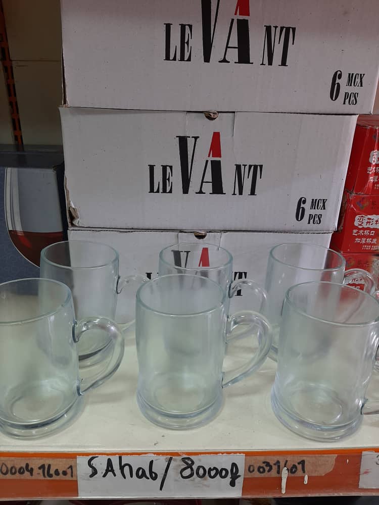 Lot de 6 Mugs à Café en Verre 