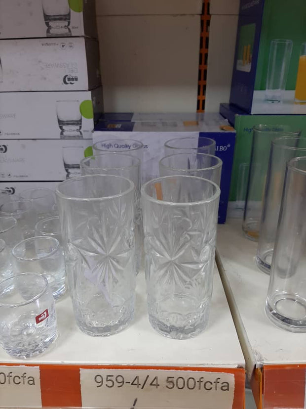  Lot de 6 Verres Décorés 