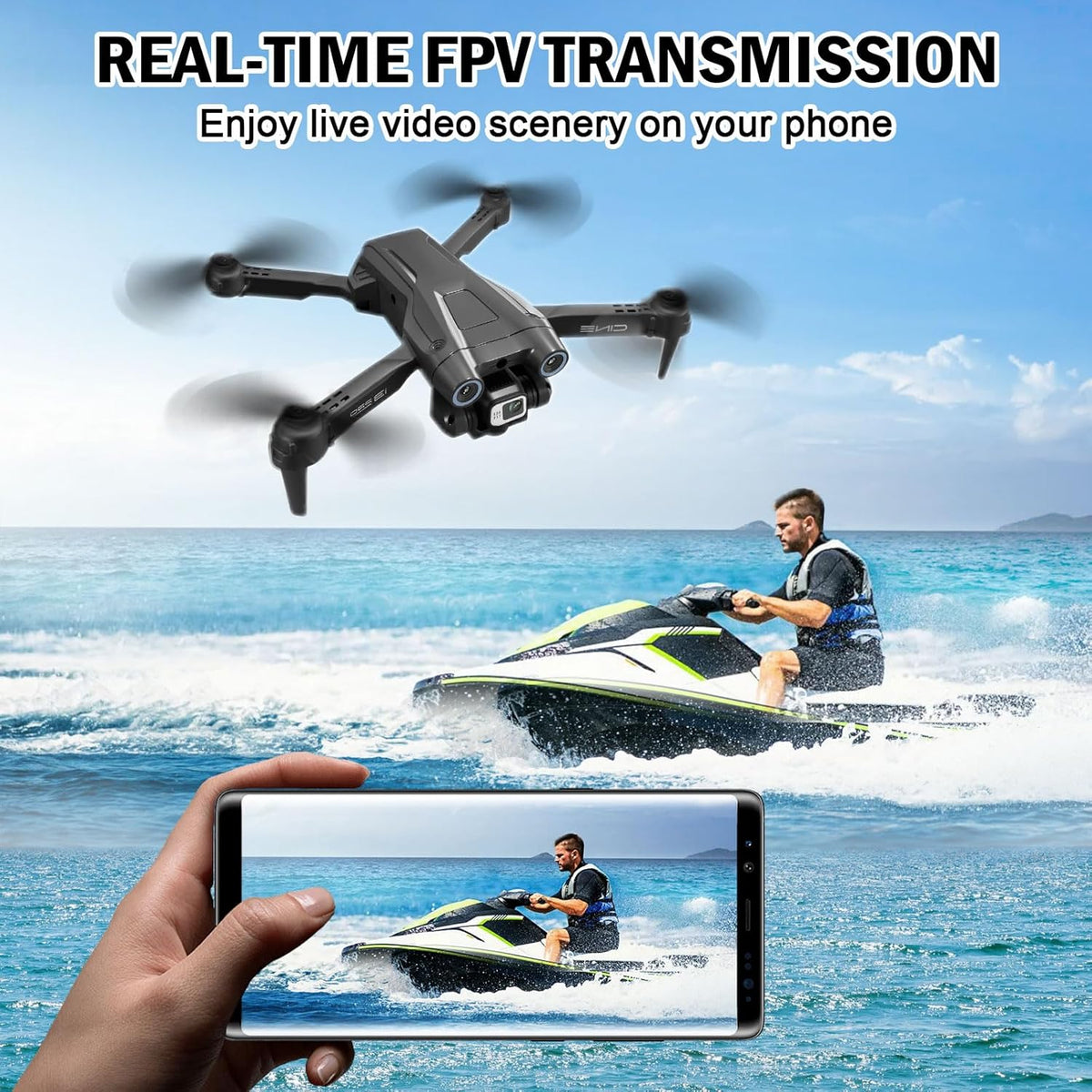 Mini Drone Pliable avec Caméra HD, Application & Sac apparait sur téléphone