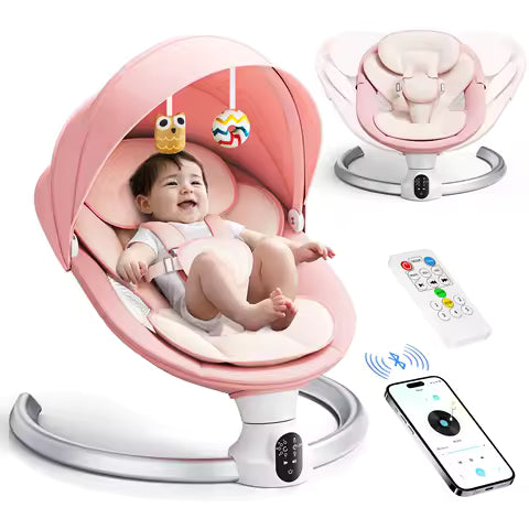 Bascule pour Bébé Télécommandée  – balance Automatique avec Musique Bluetooth