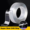 Nano Gel Tape Double Face Transparent – Ruban Adhésif Silicone Ultra Fort, Lavable et Réutilisable, Fixation Sans Perçage