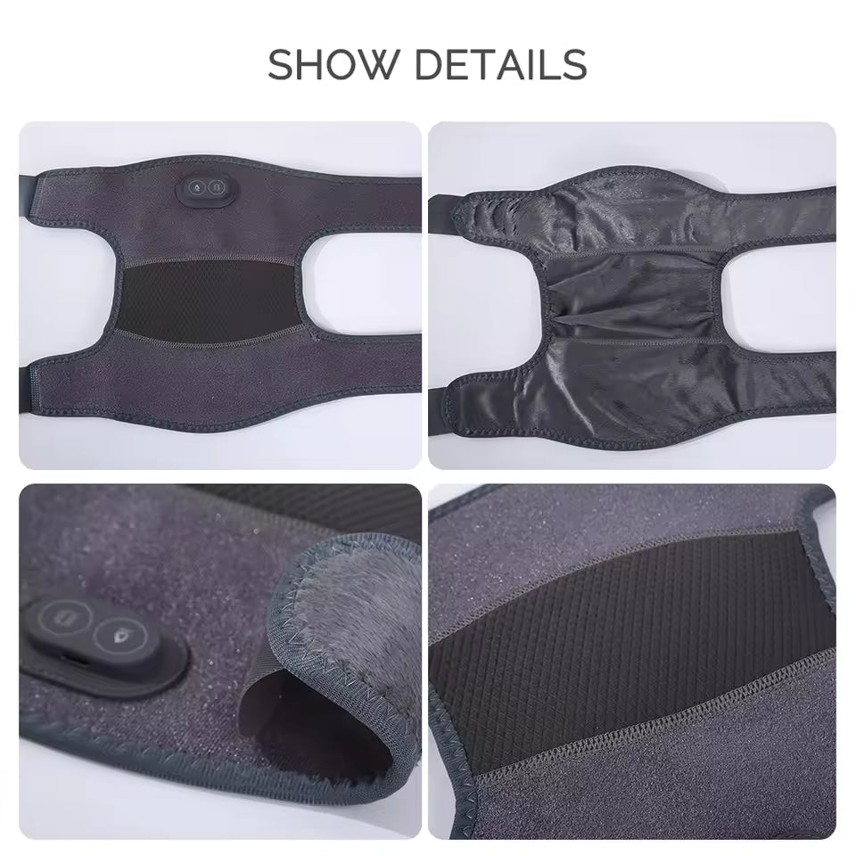 Orthèse Multifonctions Genou,coude Électrique Chauffante avec Vibration – Massage Intelligent & Soutien Articulaire