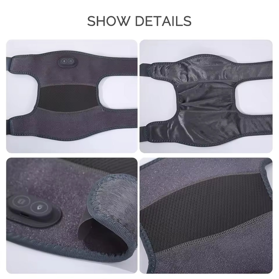 Orthèse Multifonctions Genou,coude Électrique Chauffante avec Vibration – Massage Intelligent & Soutien Articulaire