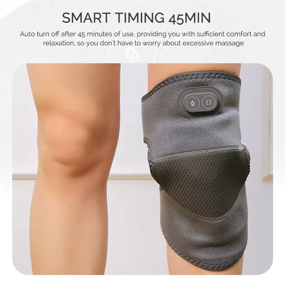 Orthèse Multifonctions Genou,coude Électrique Chauffante avec Vibration – Massage Intelligent & Soutien Articulaire