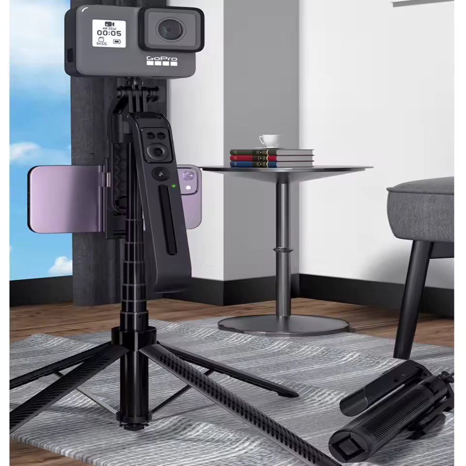 Stabilisateur de Cardan AI avec Suivi Facial – Bâton de Selfie Sans Fil & Trépied Bluetooth iOS Android