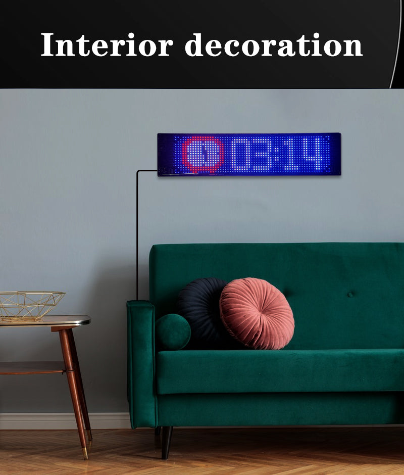 LED affichage flexible APP Bluetooth écran publicitaire couleur autocollant intelligente  écran souple affichage