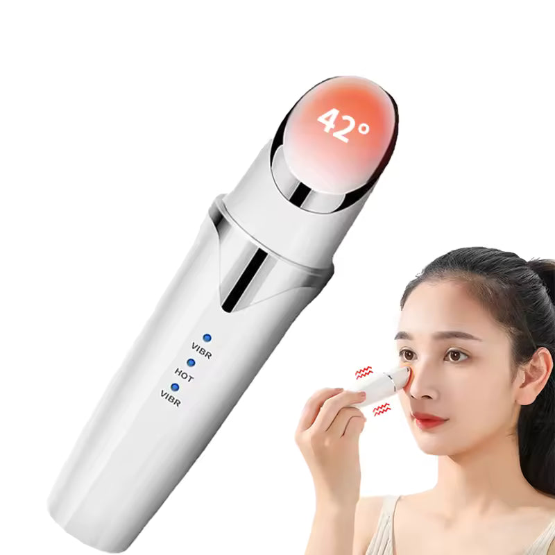Stylo de Beauté Thermique pour Yeux – Anti-Cernes, Anti-Rides, Massage Vibrant, Soin Contour des Yeux