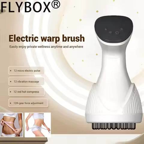 🧴 Brosse de Massage Électrique Corps & Visage en Alliage de Zinc – Technologie Lumière Rouge & Micro-Courant vibrant