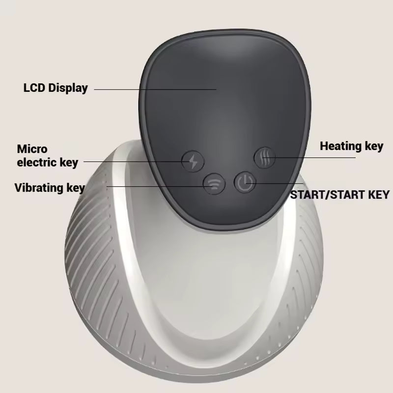 🧴 Brosse de Massage Électrique Corps & Visage en Alliage de Zinc – Technologie Lumière Rouge & Micro-Courant vibrant