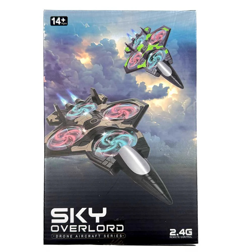 Sky Overlord Cyclone Stunt Drone – Mini Drone Cascade 360°, LED Lumineuses, 2.4GHz RC, Ultra Résistant