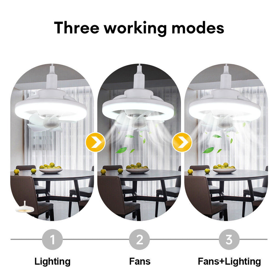 Ventilateur de plafond LED en action