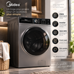 Machine à Laver Midea 21KG Front Load Inverter 1300 RPM – MF600W210B/S