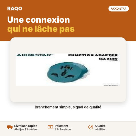 Adaptateur de prise universel 16A | Akko Star - RAQO