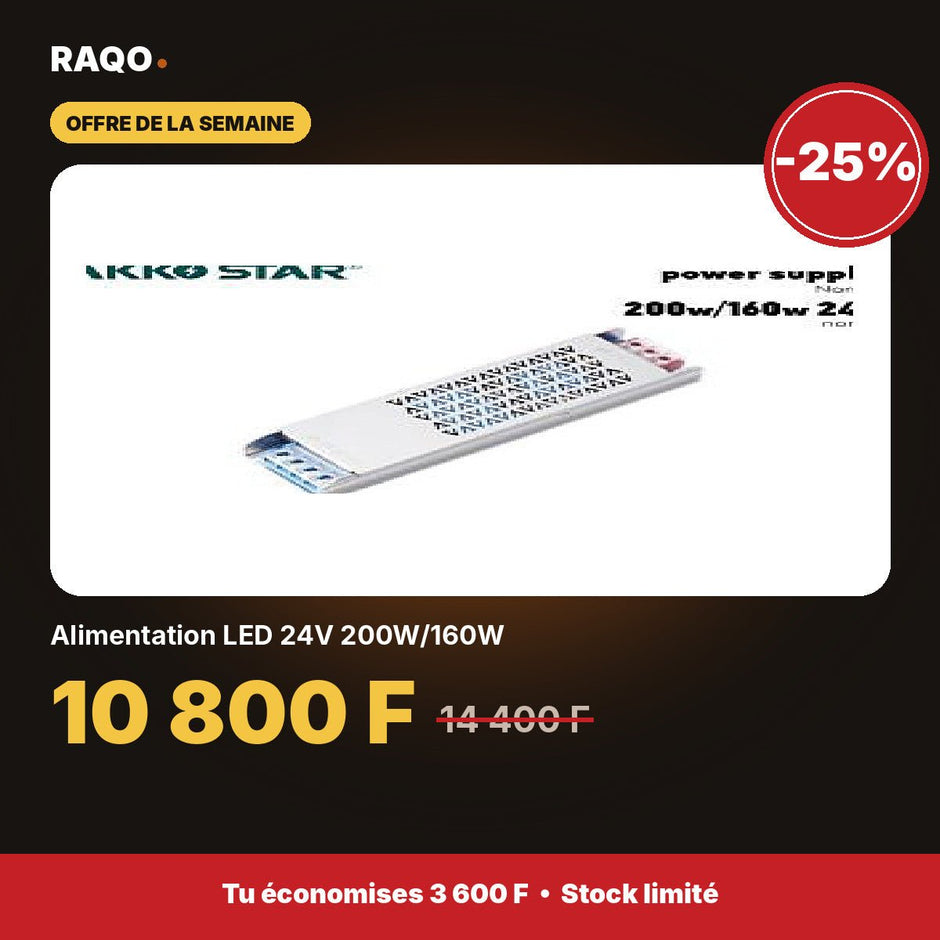 Alimentation LED 24V 200W/160W | Akko Star - RAQO
