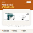Ampoule LED 25W culot B22 baïonnette – lumière blanche 6500K | Akko Star - RAQO