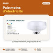 Ampoule LED 40W culot B22 baïonnette – lumière blanche 6500K | Akko Star - RAQO
