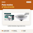 Ampoule LED 50W E27 série Diamond – lumière blanche 6500K | Akko Star - RAQO